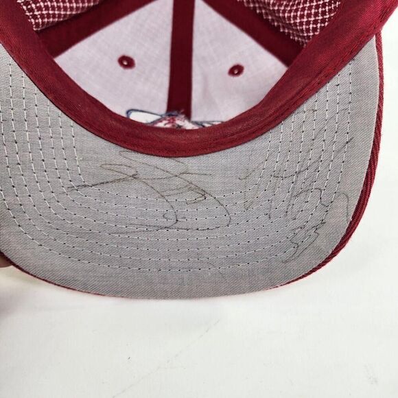 VTG Colorado Avalanche Logo Athletic Board Hook Loop Hat Cap RARE Red Hats - Picture 12 of 12